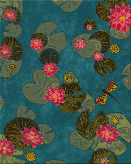 Anna-Veda 8147-livid lotus - handgefertigter Teppich,  getuftet (Indien), 24x24 5ply Qualität
